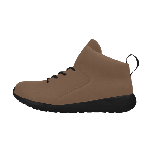 Delicious Dark Chocolate Solid Colored Women's Chukka Training Shoes/Large Size (Model 57502)