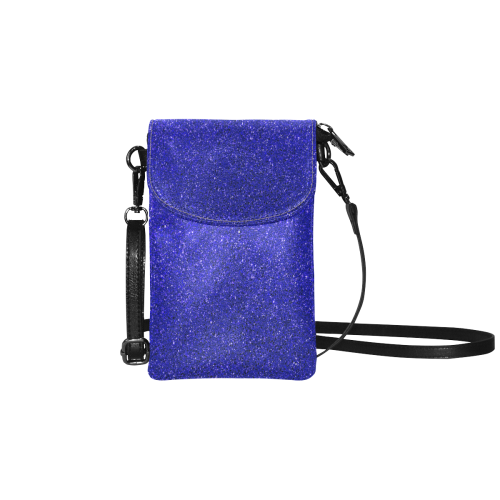 Blue Glitter Small Cell Phone Purse (Model 1711)