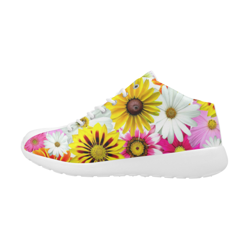 Spring Time Flowers 1 Women's Basketball Training Shoes/Large Size (Model 47502)