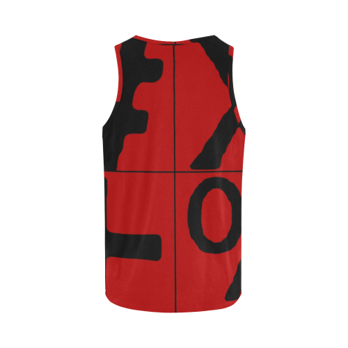 NUMBERS Collection Symbols Black/Red All Over Print Tank Top for Men (Model T43)