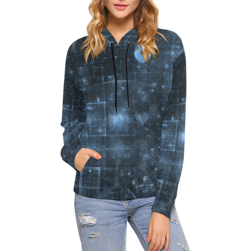 Cosmos All Over Print Hoodie for Women (USA Size) (Model H13)