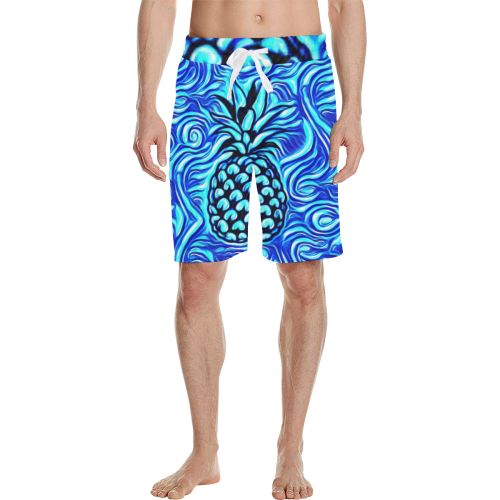 mermaid pineapple Men's All Over Print Casual Shorts (Model L23)
