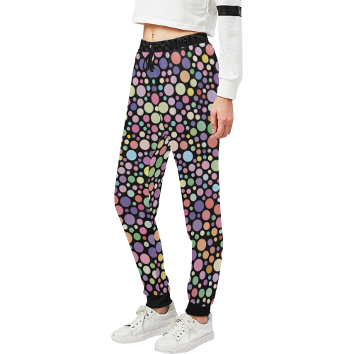 Colorful dot pattern Unisex All Over Print Sweatpants (Model L11)