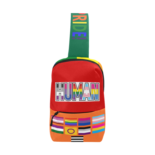 LGBTQ Patched Chest Bag Multi Colored Chest Bag (Model 1678)