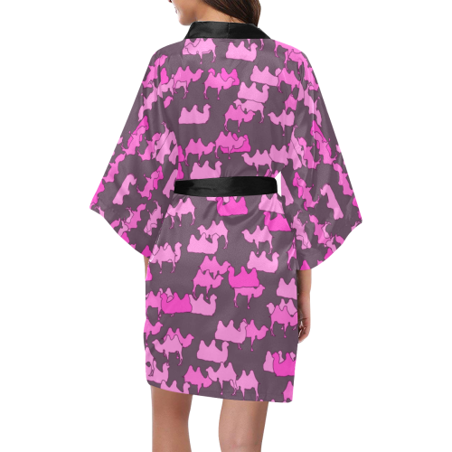 camelflage pink Kimono Robe