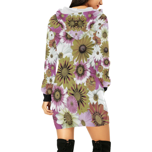 Spring Time Flowers 4 All Over Print Hoodie Mini Dress (Model H27)