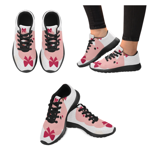 Shoes with manga cutie trees pink Women’s Running Shoes (Model 020)