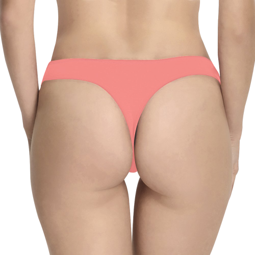 color light red Women's All Over Print Thongs (Model L30)