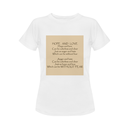 Hope And Love Poem t-shirt tshirt Women's T-Shirt in USA Size (Front Printing Only)