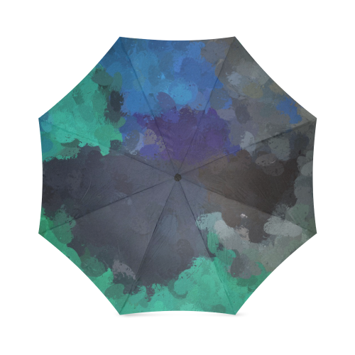 Peacock Abstract Art Foldable Umbrella (Model U01)