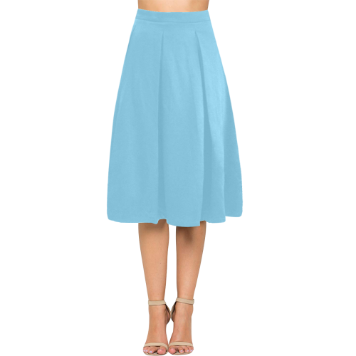 color baby blue Aoede Crepe Skirt (Model D16)