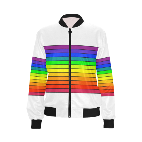 Colors Band Bomber Jacket for Women All Over Print Bomber Jacket for Women (Model H36)