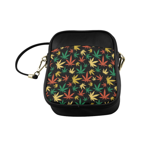 Cannabis Pattern Sling Bag (Model 1627)