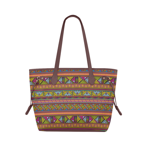 Traditional Africa Border Wallpaper Pattern 2 Clover Canvas Tote Bag (Model 1661)