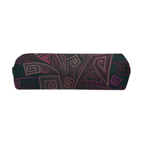 Psychedelic 3D Square Spirals - pink and orange Pencil Pouch/Small (Model 1681)