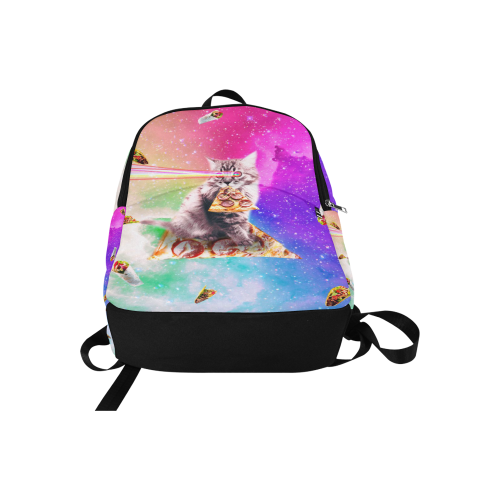 Outer Space Pizza Cat - Rainbow Laser, Taco, Burrito Fabric Backpack for Adult (Model 1659)