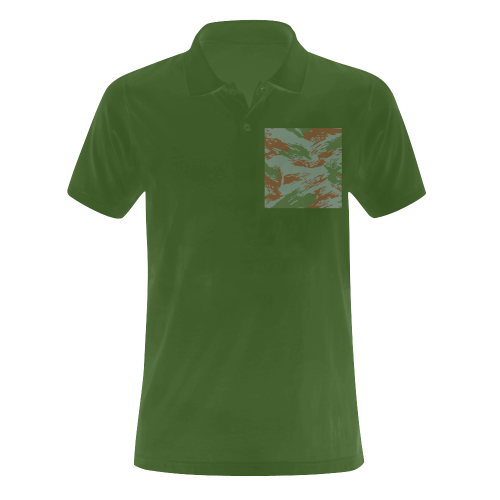 navy camouflage Men's Polo Shirt (Model T24)