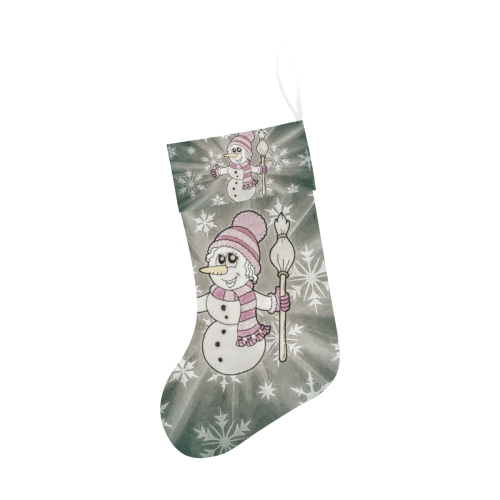 Cute Snow Lady by JamColors Christmas Stocking