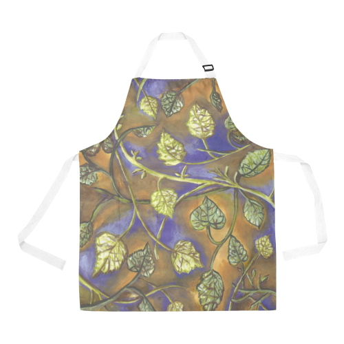 Raspberry Leaves apron All Over Print Apron