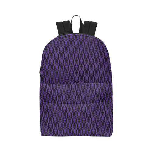 Gothic style Purple & Black Skulls Unisex Classic Backpack (Model 1673)
