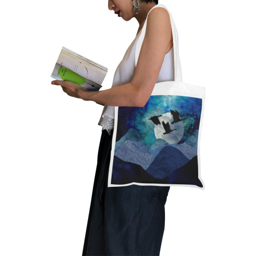 Night In The Mountains Canvas Tote Bag/Small (Model 1700)