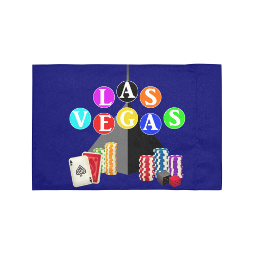 Las Vegas Pyramid / Poker Chips / Blue Motorcycle Flag (Twin Sides)