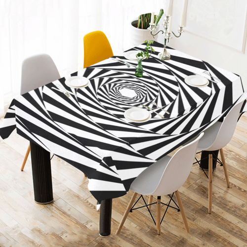 Spiral Cotton Linen Tablecloth 60" x 90"