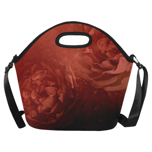 Wonderful red flowers Neoprene Lunch Bag/Large (Model 1669)
