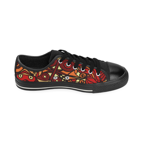 african inspired pattern earth toned ethno Men's Classic Canvas Shoes (Model 018)