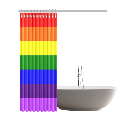 Rainbow Flag (Gay Pride - LGBTQIA+) Shower Curtain 72"x84"