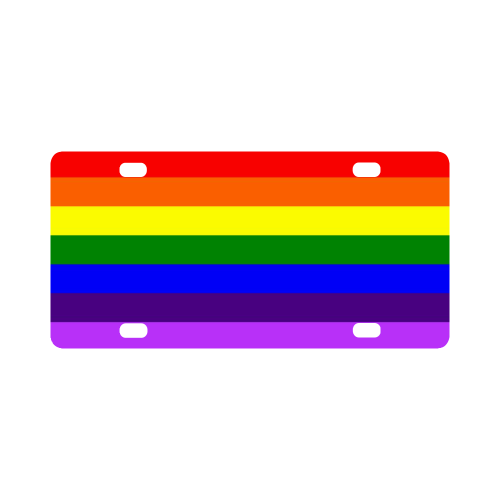 Rainbow Flag (Gay Pride - LGBTQIA+) Classic License Plate