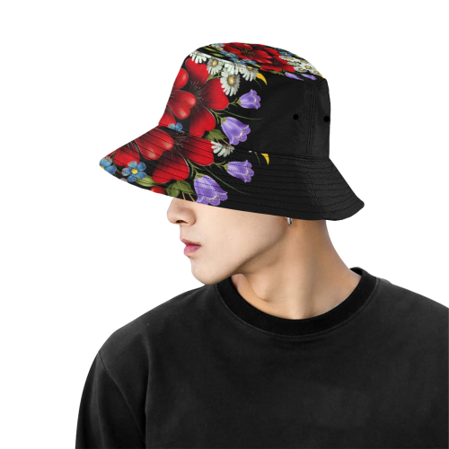 Bouquet Of Flowers All Over Print Bucket Hat for Men