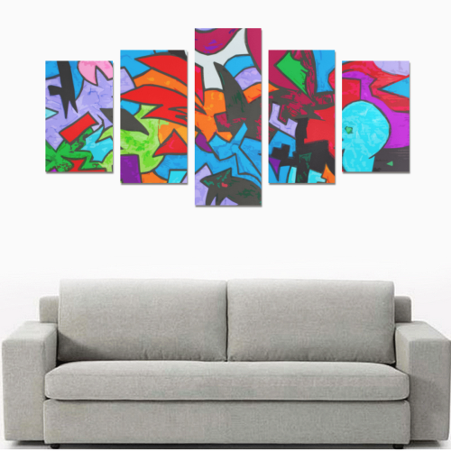 WITH A LITTLE LOVE IN ABSTRACT Canvas Print Sets C (No Frame)
