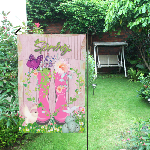 Spring Floral Garden Flag 28''x40'' （Without Flagpole）