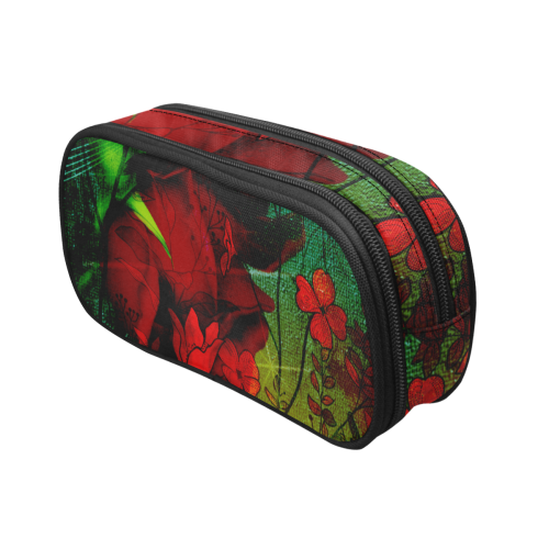Flower power, roses Pencil Pouch/Large (Model 1680)