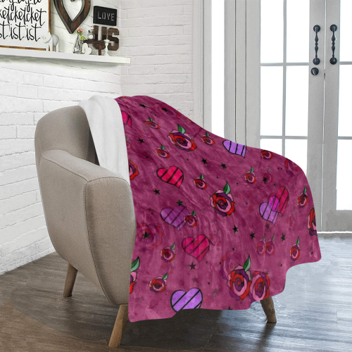 Rose by Popart Lover Ultra-Soft Micro Fleece Blanket 40"x50"