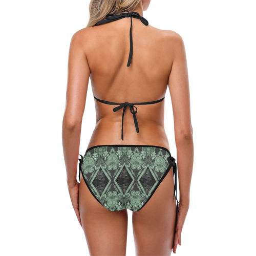 brown green ה Custom Bikini Swimsuit (Model S01)