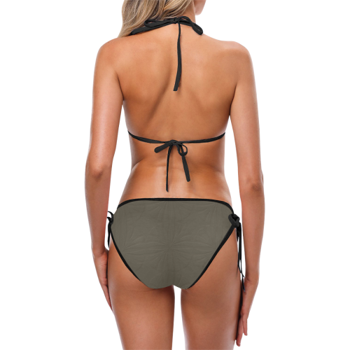 Deep Bronze Taupe Custom Bikini Swimsuit (Model S01)