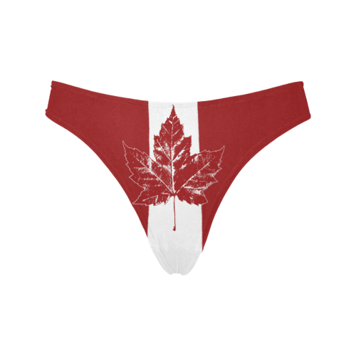 Canada Flag Panties Retro Canada Thong Underwear Women's All Over Print Thongs (Model L30)