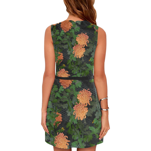 Chrysanthemum 2020 Eos Women's Sleeveless Dress (Model D01)