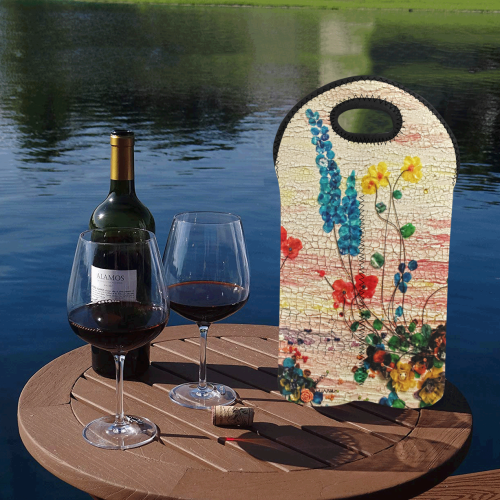 Fish Scale Art 2-Bottle Neoprene Wine Bag