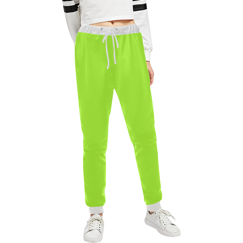 color green yellow Unisex All Over Print Sweatpants (Model L11)