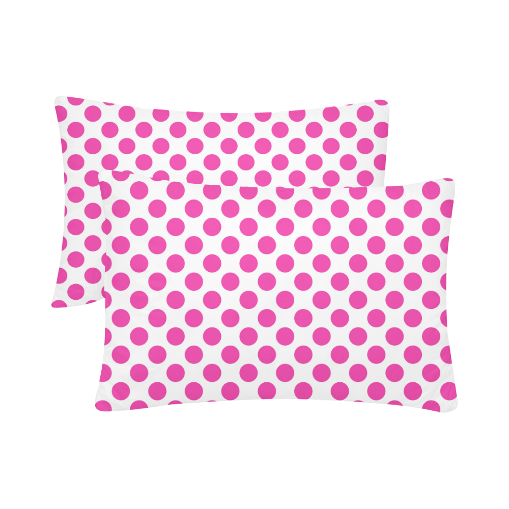 pink polka dot pillowcase