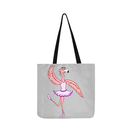 Flamingo Ballet Lt Grey Reusable Shopping Bag Model 1660 (Two sides)
