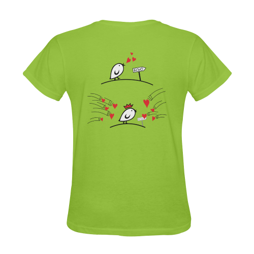 Comic Birds - Tweetlercools - LOVE ECHO 1 Sunny Women's T-shirt (Model T05)