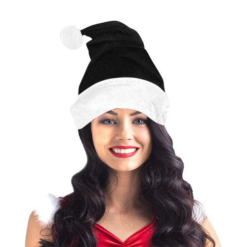 Holiday Black and White Santa Hat