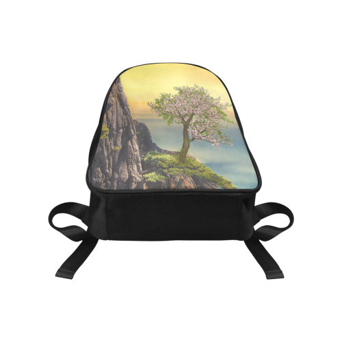 Mountain And A Cherry Tree Fabric School Backpack (Model 1682) (Medium)