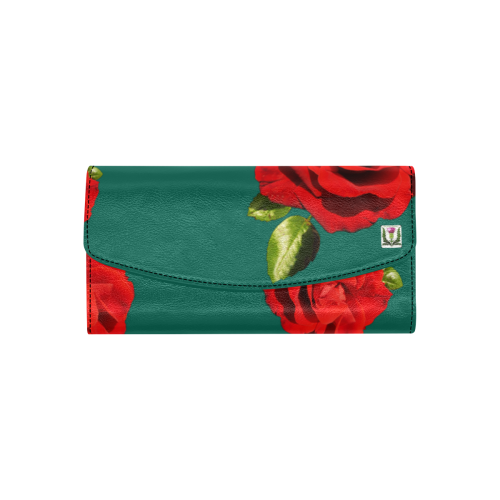 Fairlings Delight's Floral Luxury Collection- Red Rose Women's Flap Wallet 53086c13 Women's Flap Wallet (Model 1707)