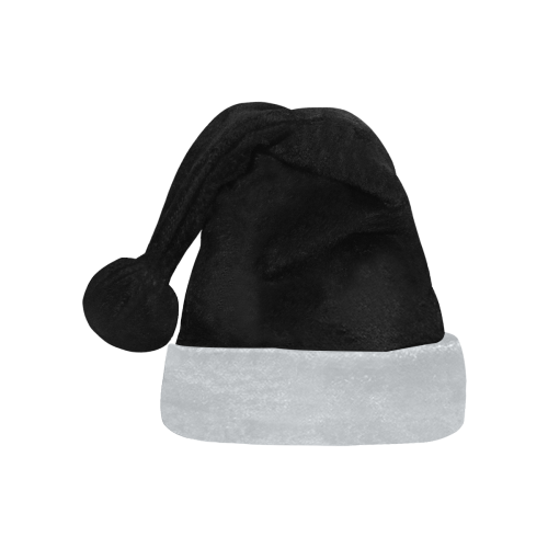 Team Colors Black and Grey Santa Hat