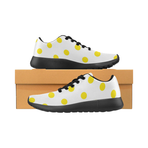 GOLD DOTS ON WHITE Women’s Running Shoes (Model 020)